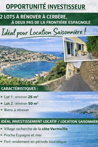 Appartement à rénover Fort potentiel locatif Cerbère (frontière espagnole)