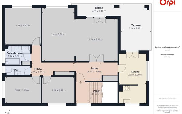 Appartement à louer    4 pièces • 116,37 m2 Souffelweyersheim