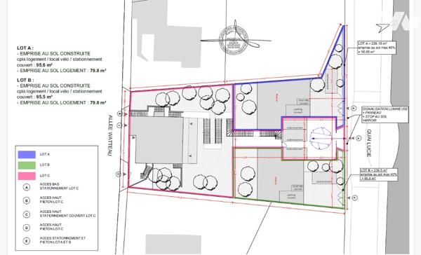 Terrain à bâtir 239,18 m²  Face Marne