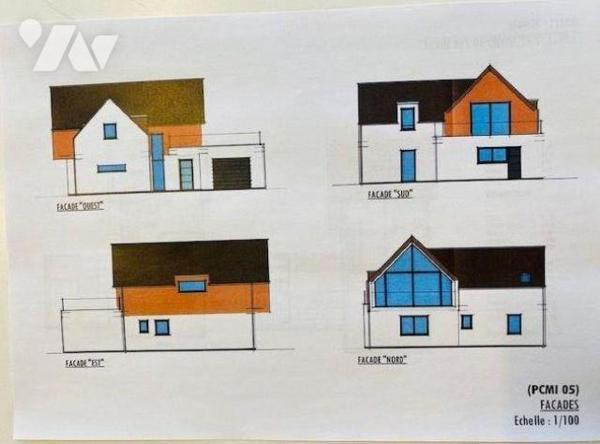 A VENDRE à LOUANNEC, un terrain à bâtir de 823 m² sur lequel existe un permis de construire, pu...