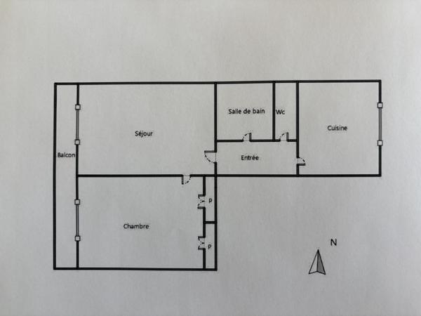 Appartement 2 pièces - 53 m² Exclusivité efficity