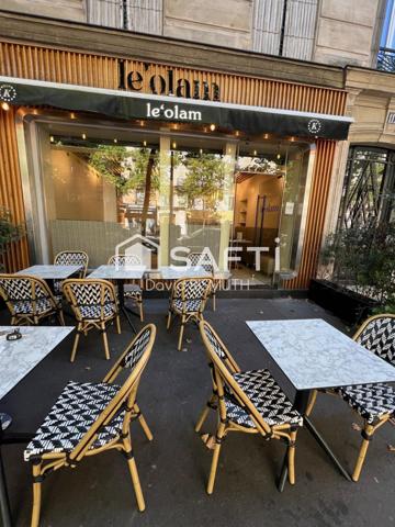 FONDS DE COMMERCE RESTAURANT 70 m2 SANS EXTRACTION 40 COUVERTS INTERIEUR 18 PLACES EN TERRASSE PARIS 17 AVENUE DE VILLIERS