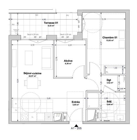 Appartement à vendre 2 pièces 54 m² La Rochelle