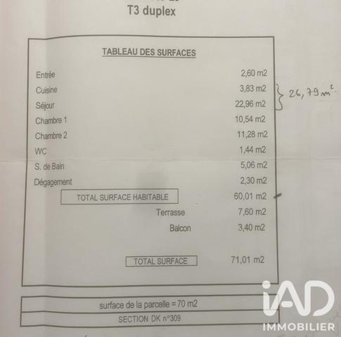 Maison à vendre 3 pièces 54,25 m² Leucate
