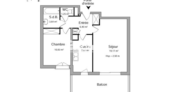 Location Appartement 2 pièces 48.96 m² - La Duranne 13100
