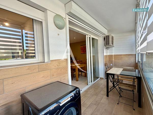 PALAVAS-LES-FLOTS - RIVE GAUCHE - BEAU T3 MEUBLÉ ET CLIMATISÉ de 55 m2 environ, avec loggia, au rez-de-chaussée