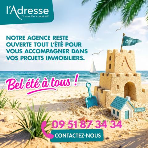 PALAVAS-LES-FLOTS - RIVE GAUCHE - BEAU T3 MEUBLÉ ET CLIMATISÉ de 55 m2 environ, avec loggia, au rez-de-chaussée