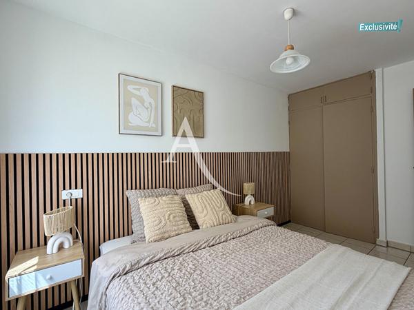 PALAVAS-LES-FLOTS - RIVE GAUCHE - BEAU T3 MEUBLÉ ET CLIMATISÉ de 55 m2 environ, avec loggia, au rez-de-chaussée