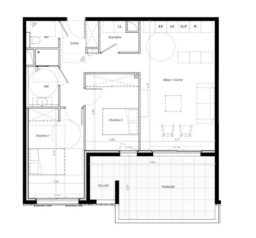 Appartement à vendre 3 pièces 71 m² Baillargues