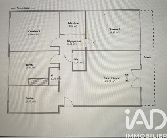 Appartement à vendre 4 pièces 72 m² Saint-Julien-lès-Metz