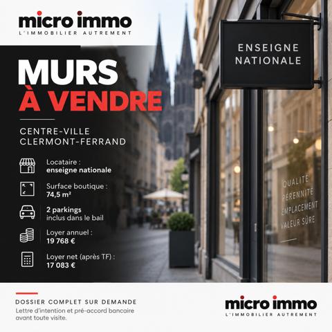 Immobilier commercial 74m² à vendre Clermont-Ferrand 63000 275000€ - Micro.immo Immobilier commercial
