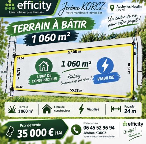 Terrain
        
        - 1060 m² 35 000 € *
