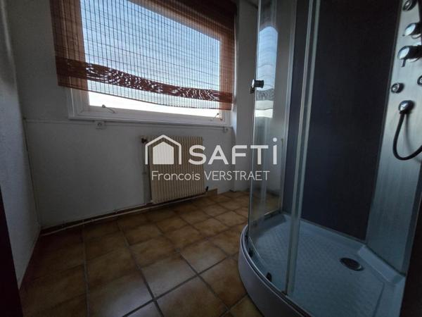 maison atypique de 125 m2 avec garage attenant , grand hangar  et jardin