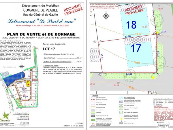 Terrain - Vendu - 407 m² - PEAULE | The Door Man