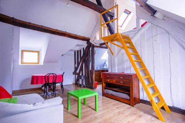 Orléans centre-ville proche tram - Appartement meublé 2 pièces + mezzanine 48 m²