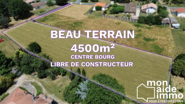 RARE – Terrain au calme de 4500 m²
