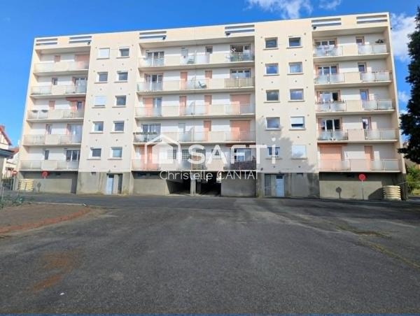 Appartement F3 très lumineux, cave, garage et jardin.