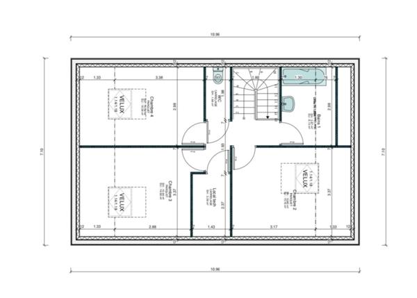 CHAPELLE DES MARAIS-MAISON DE 166M2-TERRAIN DE 412M2- 4 CHAMBRES