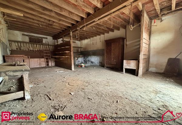 VIGNOUX-SUR-BARANGEON (18500) ANCIEN BÂTIMENT AGRICOLE D'ENVIRON 230 m² SUR UN TERRAIN DE 2 180 m²