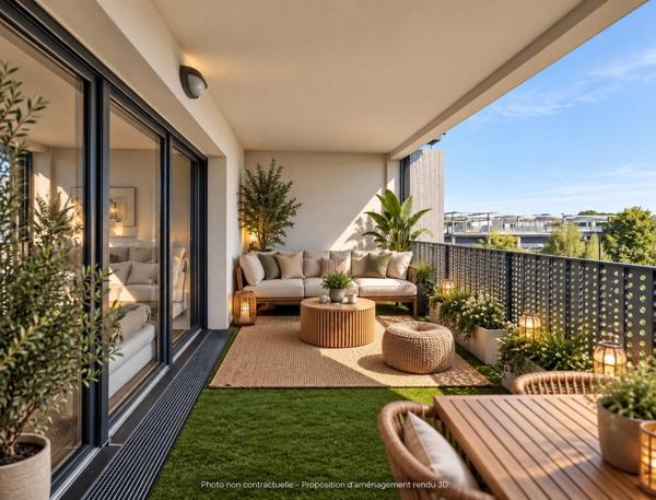 T2 avec terrasse, proche des transports, parking