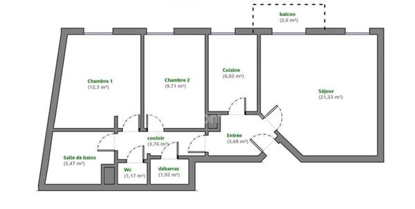 Appartement à louer 3 pièces VERSAILLES (78)