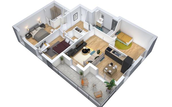 Appartement à vendre    4 pièces • 77,81 m2 Carquefou