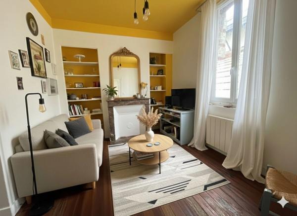 appt T2 neuf entièrement rénové & meublé (offre clés en main) à vendre ROUEN droite, surface hab. 35 m2