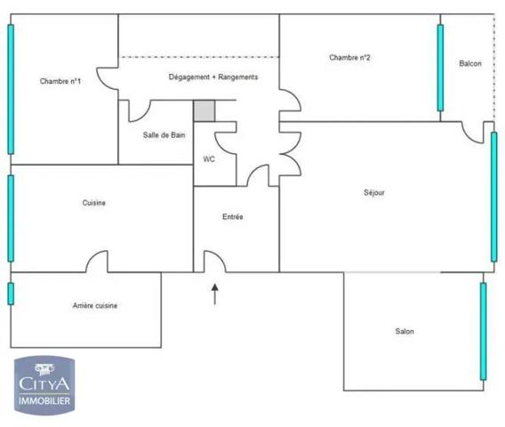 Appartement à louer 3 pièces 78.2m² Saint-Herblain (44800)