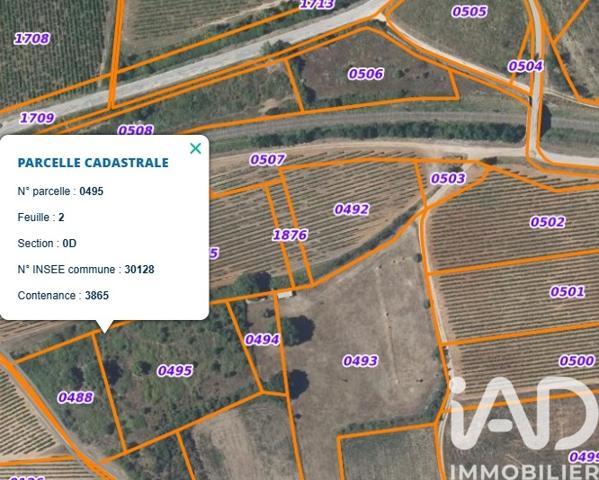 Terrain à vendre 3 865 m² Générac