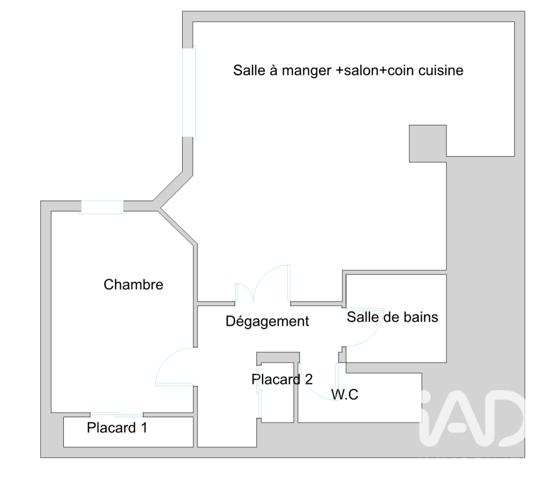 Appartement à vendre 2 pièces 50,54 m² Dourdan