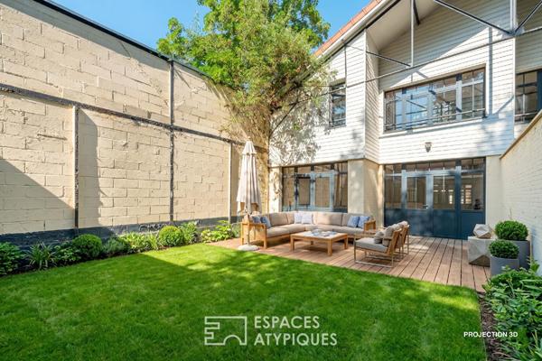 Loft en duplex avec jardin privatif en coeur de ville