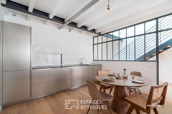Loft en duplex avec jardin privatif en coeur de ville
