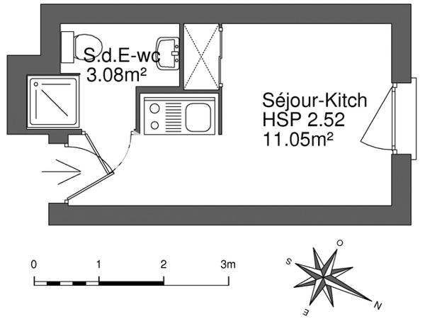 Location Studio 14.13 m² - 49 COURS DE LA REPUBLIQUE Le Havre 76600
