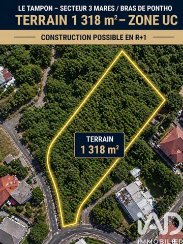 Terrain à vendre 1 318 m² Le Tampon