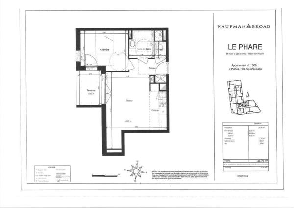 Appartement 2 pièces                                        - 44600 Saint-Nazaire - Ouest Réf : 3632