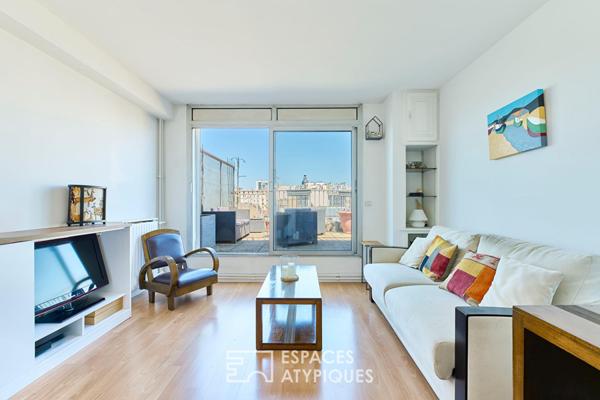 Appartement-terrasse avec vue panoramique sur Paris