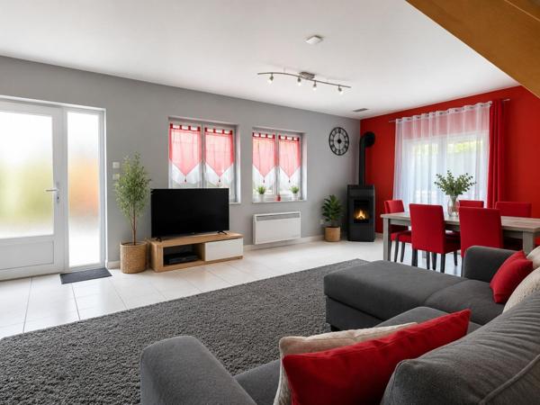 Maison avec pièce de vie spacieuse