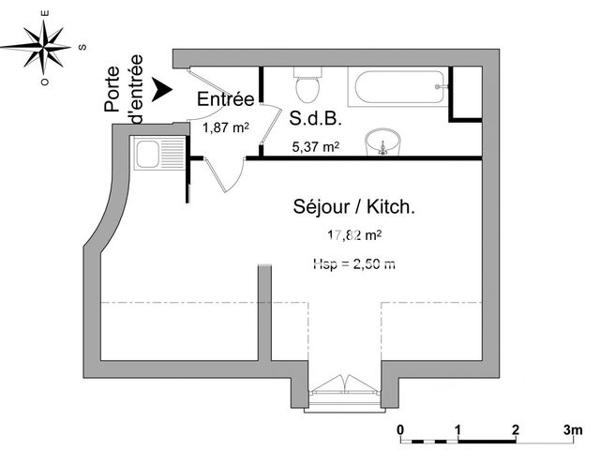 Location Studio 25.06 m² - 8/10 RUE FRANCOIS CABROL Rodez 12000