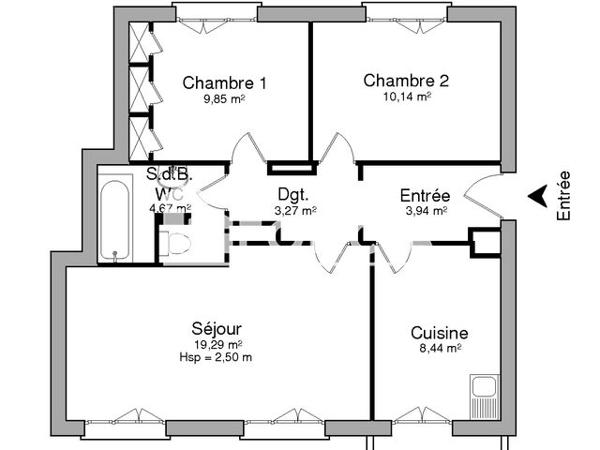 Location Appartement 3 pièces 59.6 m² - 8. 10. 12. RUE LESAGE Valence 26000