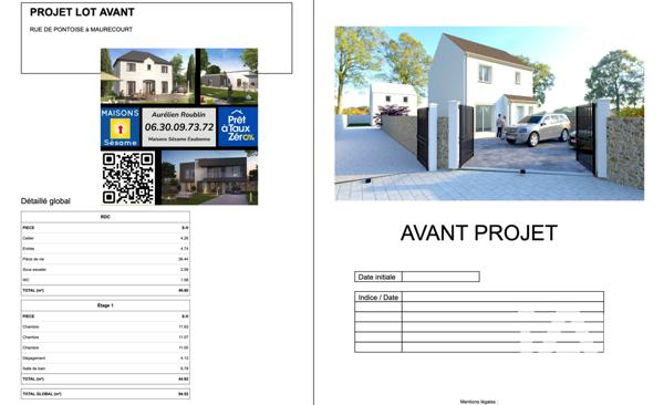Terrain à vendre 278 m² Maurecourt