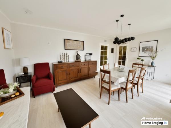 maison avec confort de plain-pied, sous-sol, garage 50 m2, sur terrain 800 m2