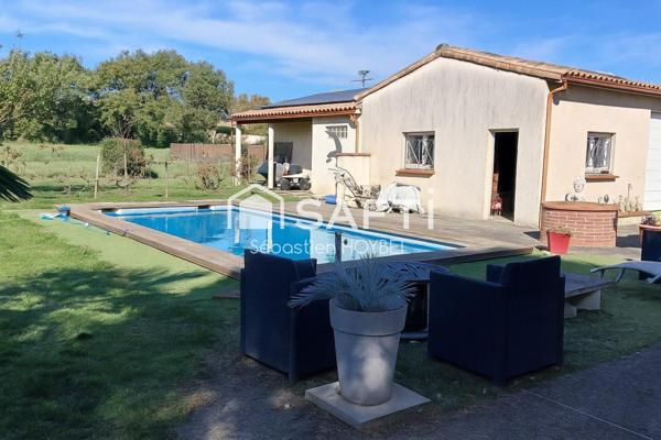 Maison T5 de plain-pied à Noé, avec dépendances et piscine