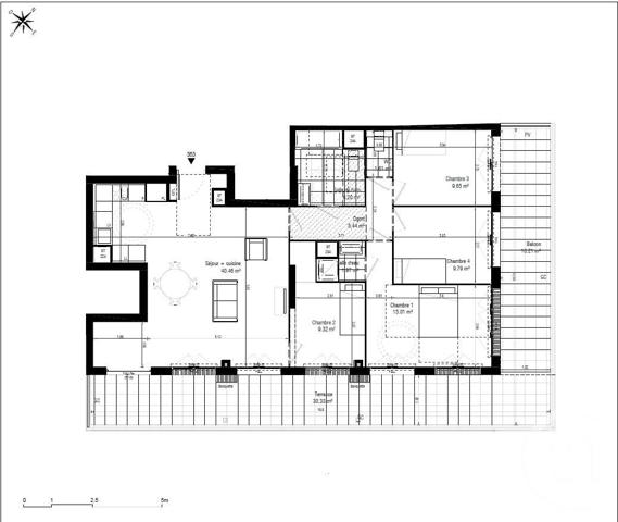 Appartement à vendre  5 pièces - 99,45 m2 MASSY - 91