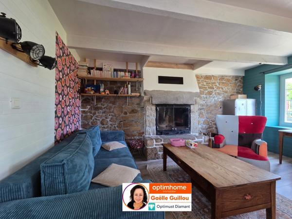 MORLAIX : Charmante maison en pierre de 3 chambres, jardin clos, vie de plain pied