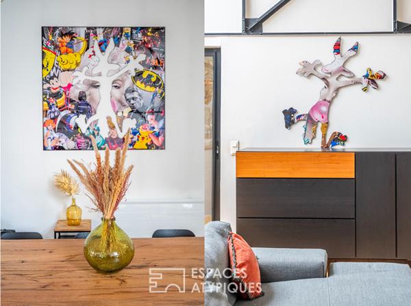 Loft avec verrière zénithale dans une ancienne cartonnerie réhabilitée