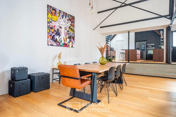 Loft avec verrière zénithale dans une ancienne cartonnerie réhabilitée