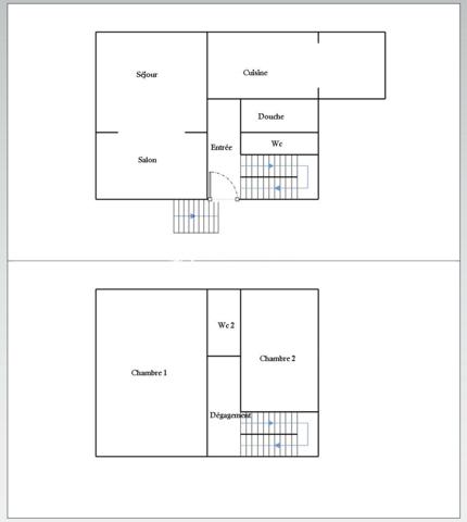 Maison 4 pièce(s) 2 chambre(s) 86 m²