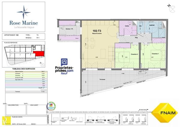 Appartement Port La Nouvelle 3 pièce(s) 70.89 m2