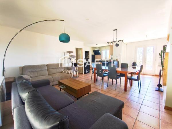 Rare maison plain-pied T4, terrain 2105m² , vue dégagée