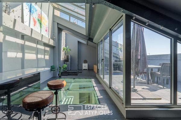 Hôtel particulier et sa terrasse sur les toits